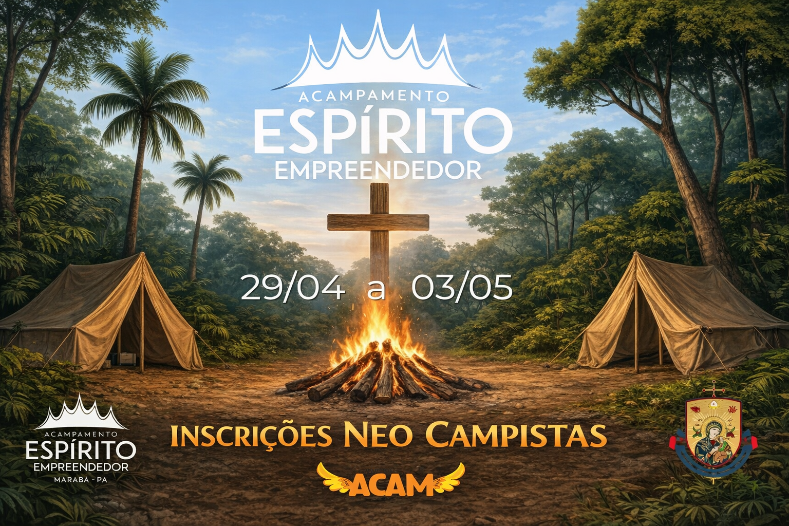 Banner de VIII Acampamento Sênior Espírito Empreendedor de Marabá  - Neo Campistas